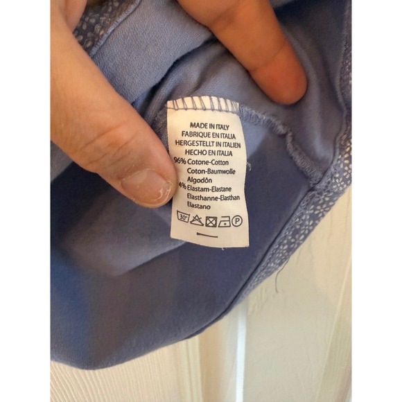 Brandy Melville Blue Floral Twist Front Top Made in Italy - Picture 3 of 6